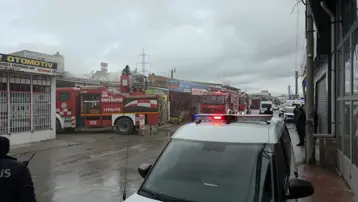 Kütahya'da Fatih Sanayi Sitesi'nde yangın