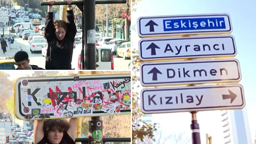 Akım mağduru Kızılay tabelası dördüncü kez yenilendi 