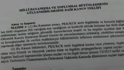 Çerçeve yasa için ilk onay. Komisyondan geçen süreç yasasında hangi maddeler var?