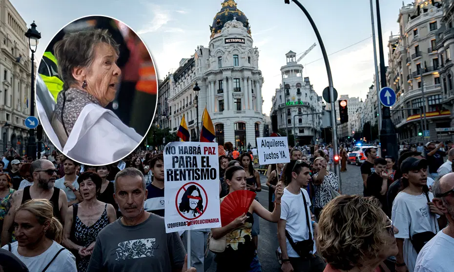 Madrid'de konut krizine karşı büyük eylem. 