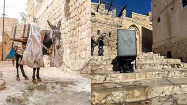 Mardin’de çöp taşıyan eşeklerin yerini paletli araçlar alacak