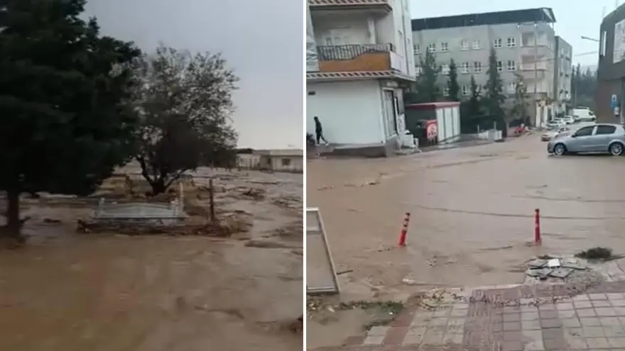 MARDİN'DE EV VE İŞ YERLERİNİ SU BASTI 1 MARDİN'DE EV VE İŞ YERLERİNİ SU BASTI 1