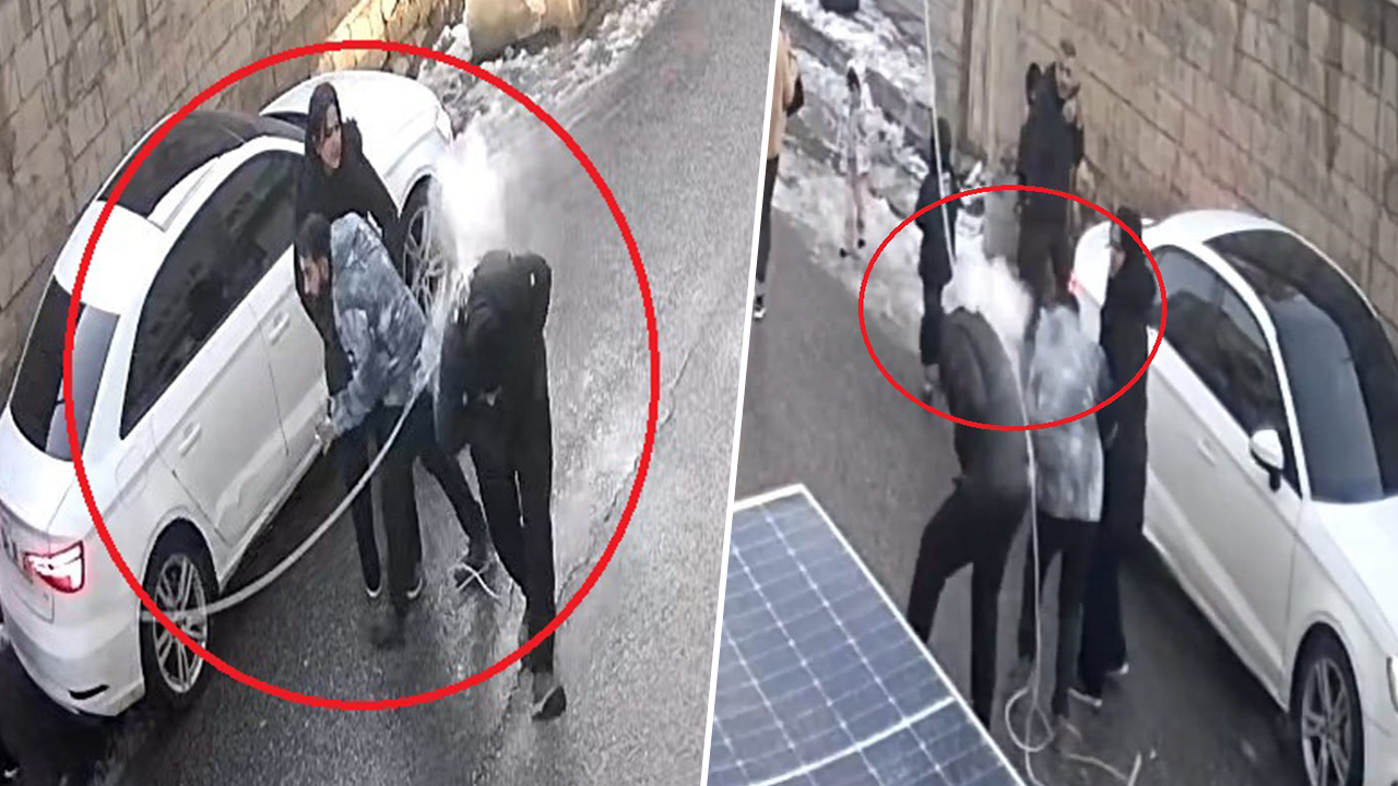 Sokakta yürürken ölümden döndüler. Tel üzerlerine düştü, kıvılcımların arasında kaldılar