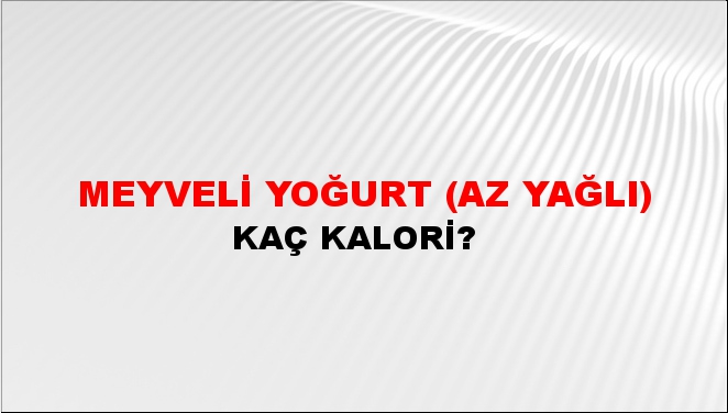Meyveli Yoğurt (Az yağlı)