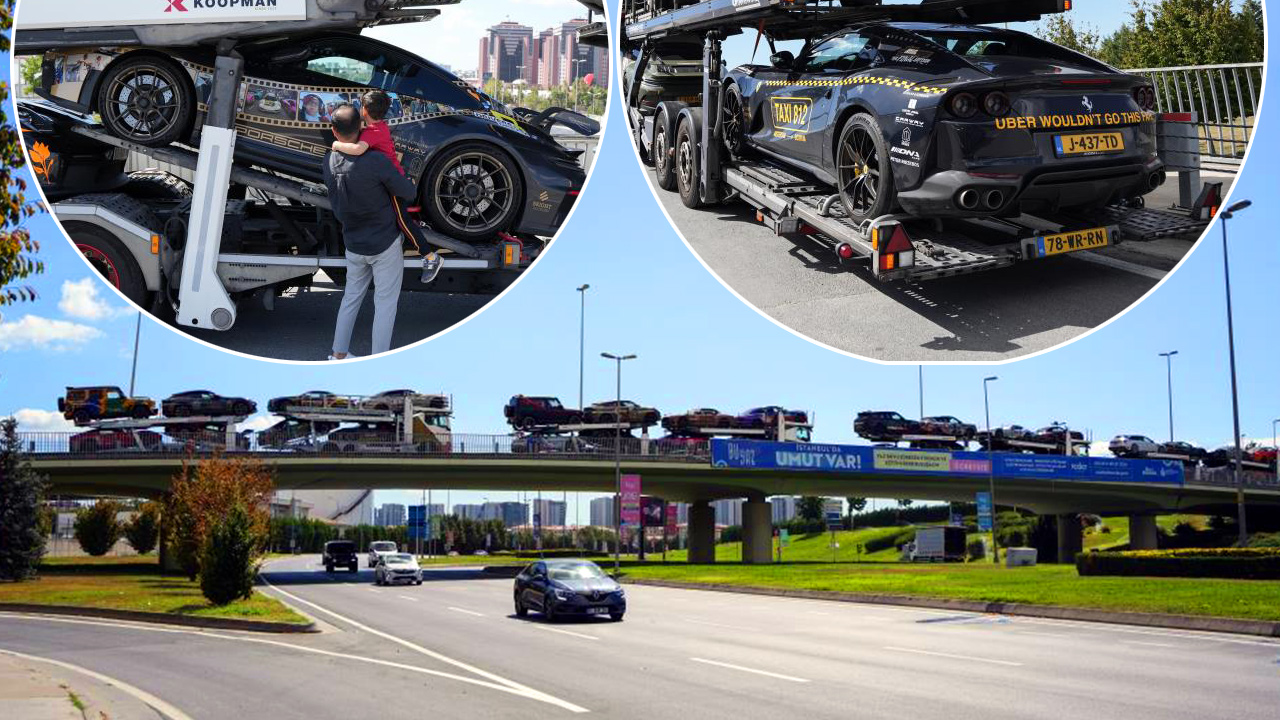 İstanbul'da milyon dolarlık konvoy. Süper lüks otomobiller için dev operasyon