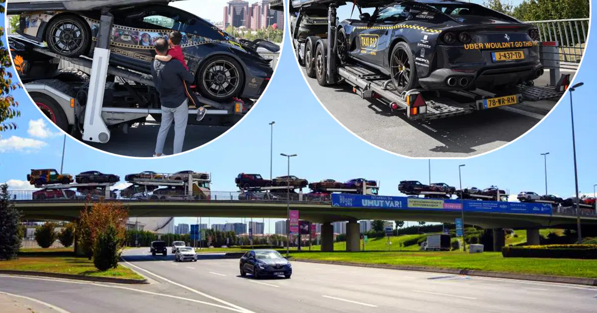 İstanbul'da milyon dolarlık konvoy. Süper lüks otomobiller için dev operasyon