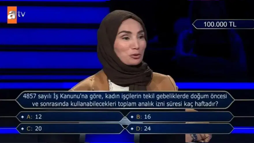 Kim Milyoner Olmak İster'de 100 bin liralık soruyu bilemedi, doğru cevabı Aile Bakanı paylaştı 1 Kim Milyoner Olmak İster'de 100 bin liralık soruyu bilemedi, doğru cevabı Aile Bakanı paylaştı 1