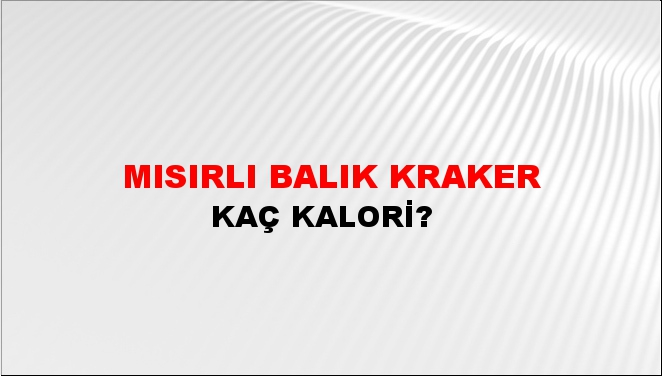 Mısırlı Balık Kraker