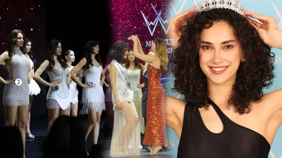 Miss Turkey 2025 birincisi belli oldu. Tacını 1995 Türkiye güzeli taktı