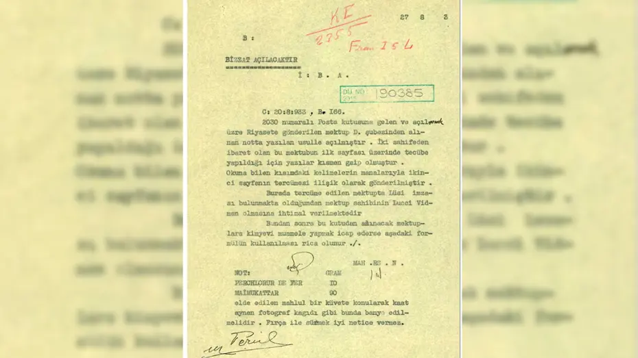 MİT tarihi belgeyi yayımladı. İşte 91 yıl önceki 