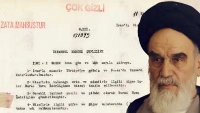 MİT, Humeyni'nin Türkiye'de yaşadığı belgeyi paylaştı. "Çok gizli" notuyla gönderilmiş