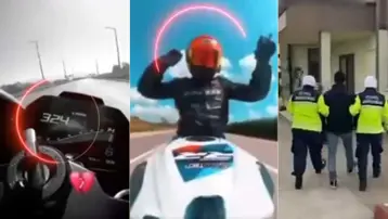 Otobanda 324 kilometre hıza ceza