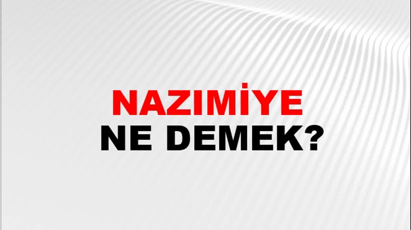Nazımiye Nazımiye