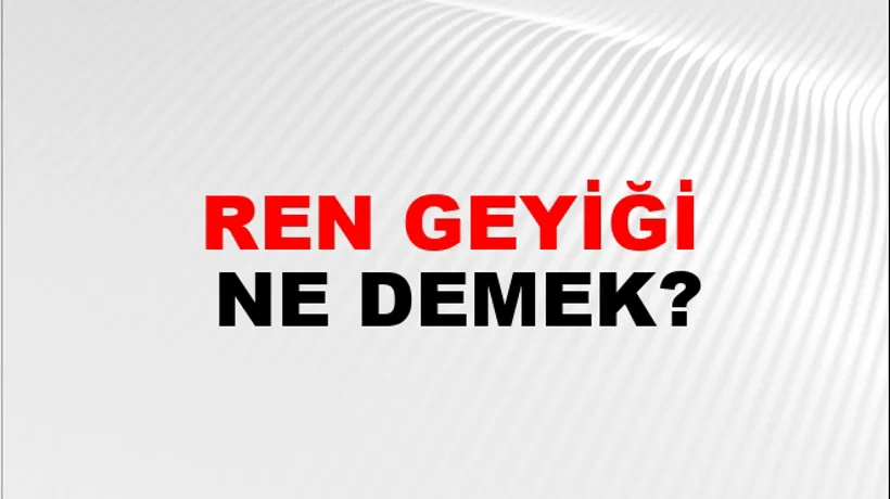 Ren Geyiği Ren Geyiği