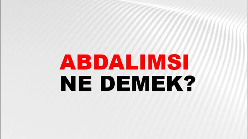 Abdalımsı Abdalımsı