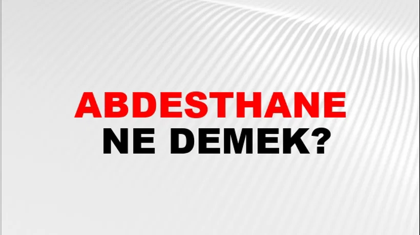 Abdesthane Abdesthane