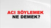 Acı Söylemek