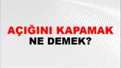 Açığını Kapamak (Veya kapatmak)