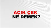 Açık Çek
