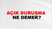 Açık Duruşma