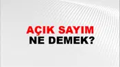 Açık Sayım