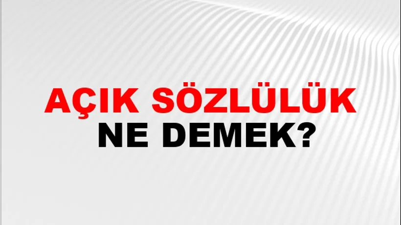 Açık Sözlülük Açık Sözlülük