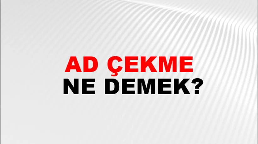 Ad Çekme Ad Çekme