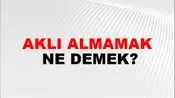 Aklı Almamak
