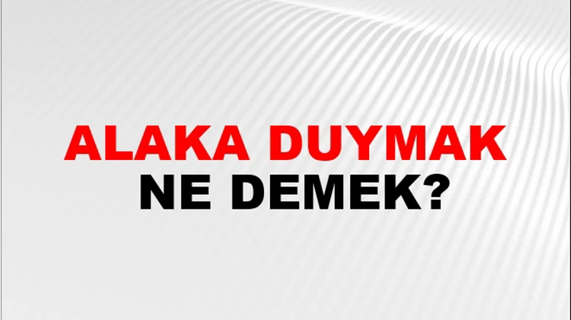 Alaka Duymak Alaka Duymak