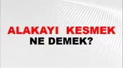 Alakayı (Veya alakasını) kesmek