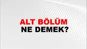 Alt Bölüm