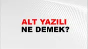 Alt Yazılı
