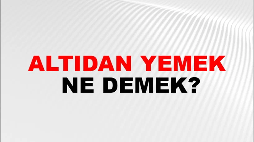 Altıdan Yemek Altıdan Yemek