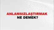 Anlamsızlaştırmak