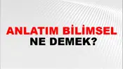 Anlatım Bilimsel