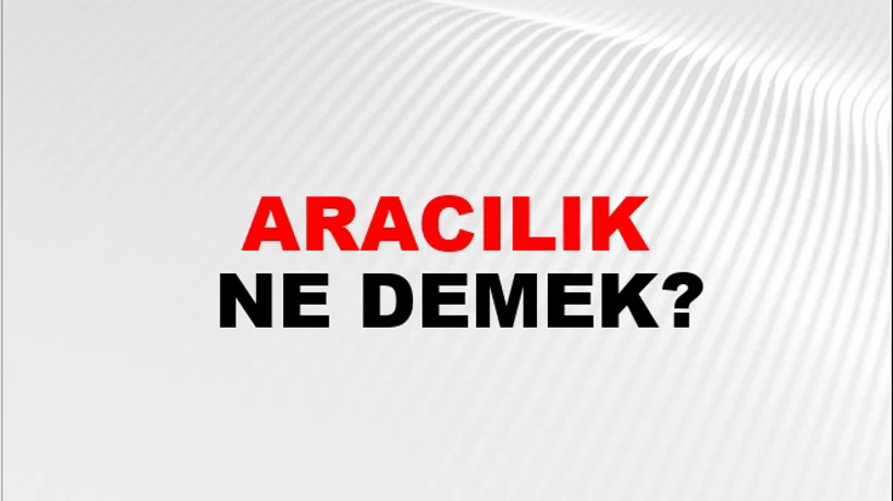 Aracılık Aracılık