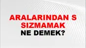 Aralarından Su Sızmamak