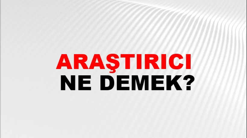 Araştırıcı Araştırıcı