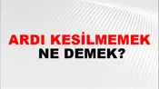 Ardı Kesilmemek