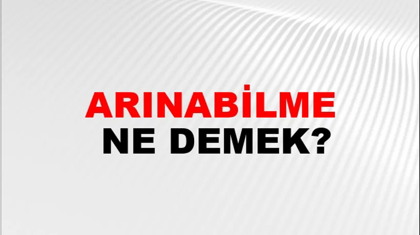 Arınabilme Arınabilme