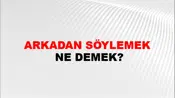Arkadan Söylemek