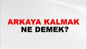 Arkaya Kalmak
