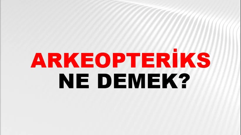 Arkeopteriks Arkeopteriks