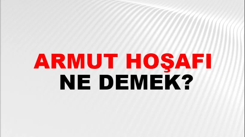 Armut Hoşafı Armut Hoşafı