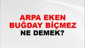Arpa Eken Buğday Biçmez