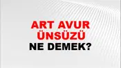 Art Avurt Ünsüzü