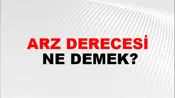 Arz Derecesi