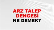 Arz Talep Dengesi