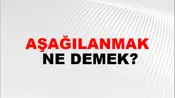 Aşağılanmak