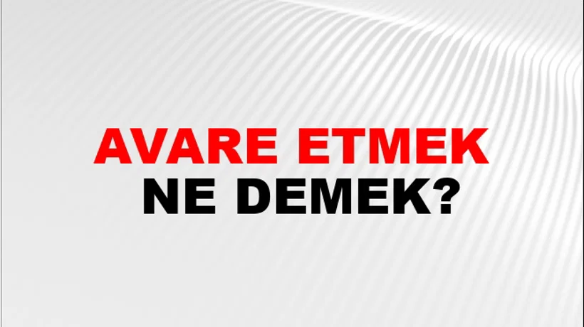 Avare Etmek Avare Etmek